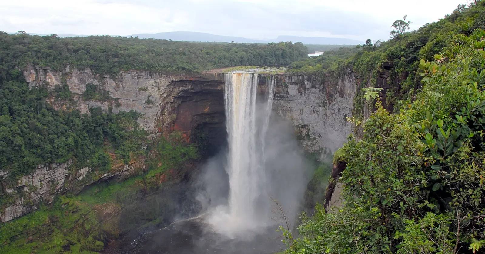 Kaieteur Falls is a high-volume waterfall on the Potaro River in central Guyana.