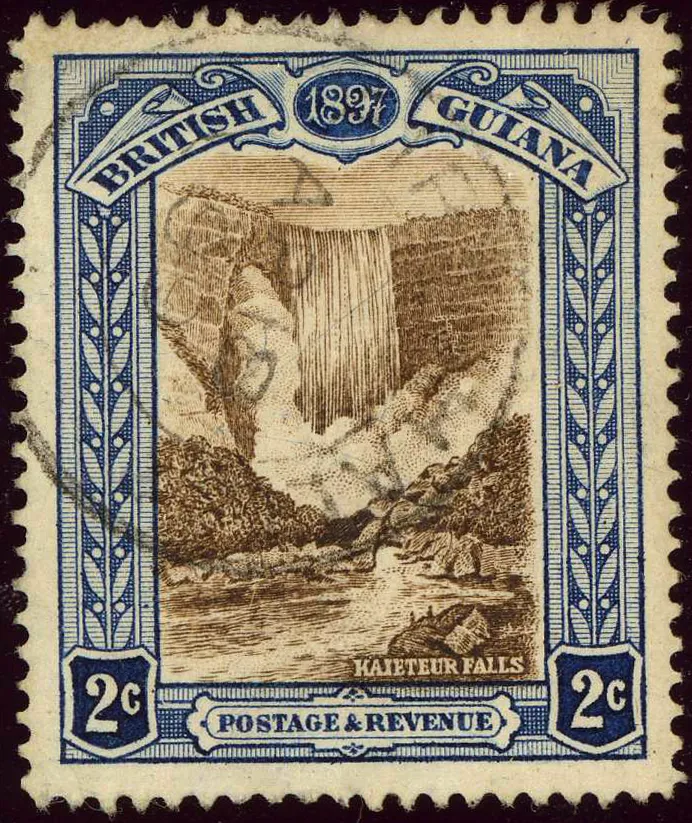 1898 stamp showing Kaieteur Falls